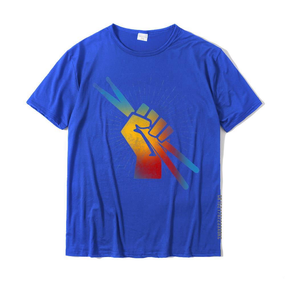 Drummer Rainbow Clenched Drumsticks T-Shirt Drums - Sound Shirts