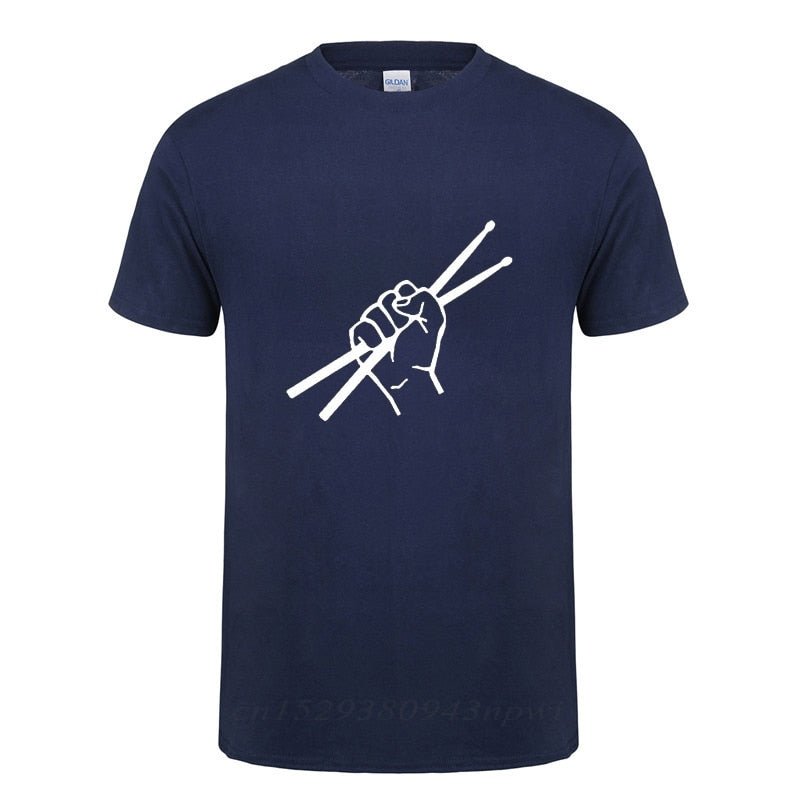 Drumsticks Clenched Drum Graphic T-Shirt Drums - Sound Shirts