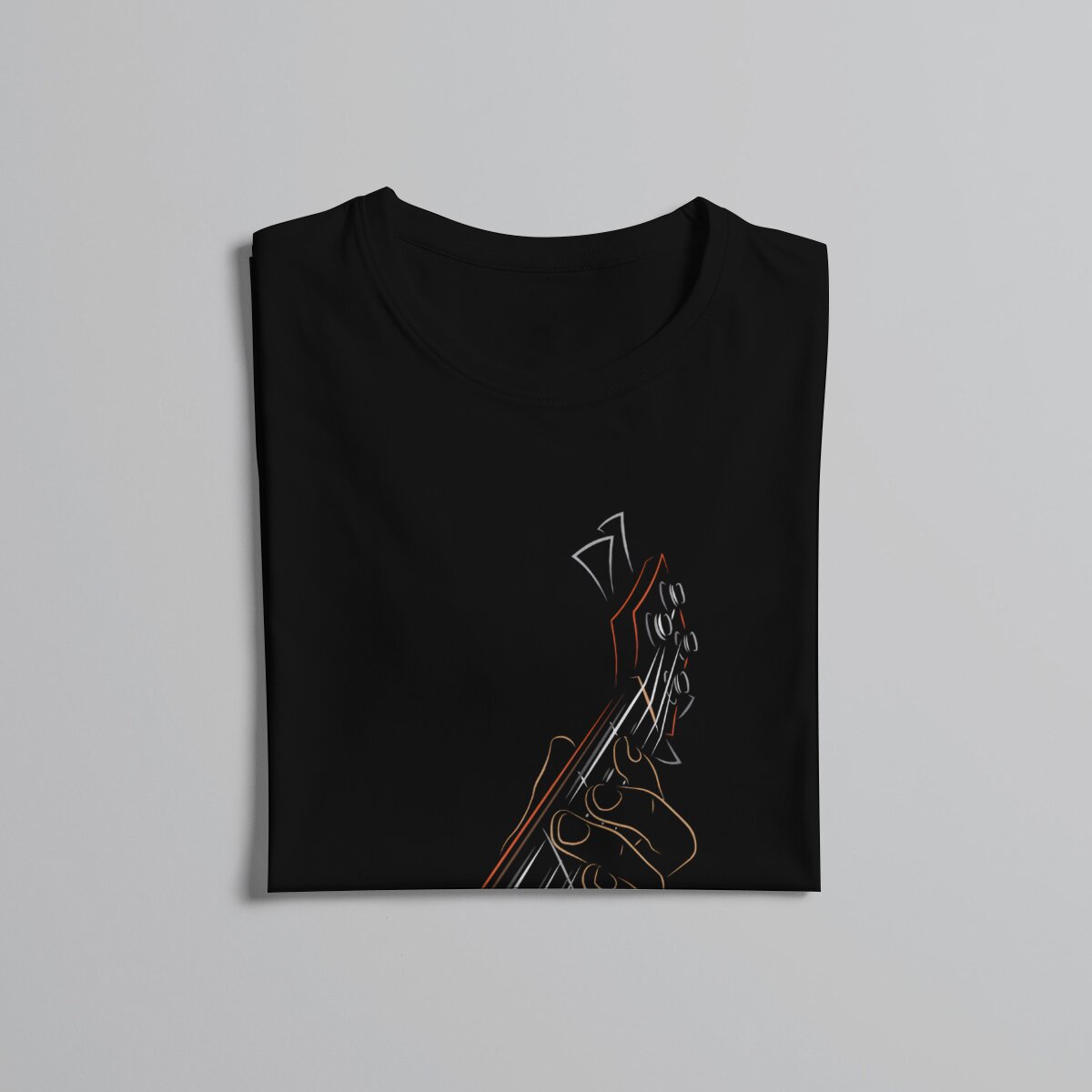 Finger Bass Line Drawing T-Shirt Guitar - Sound Shirts