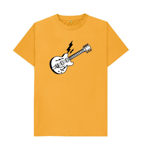 Hollow Body Guitar Lightning Print T-Shirt Guitar - Sound Shirts