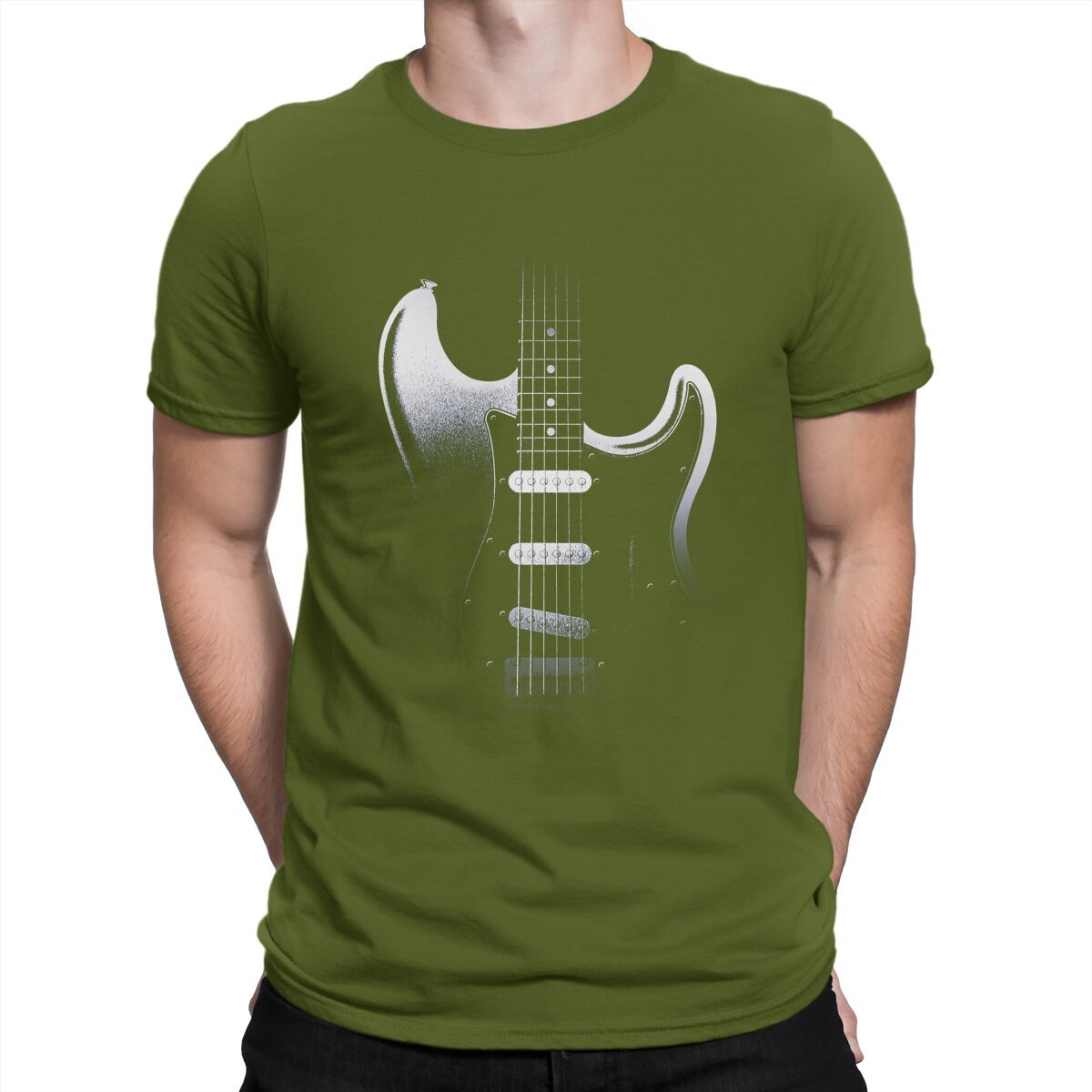 Stratocaster Guitar Fade T-Shirt Guitar - Sound Shirts
