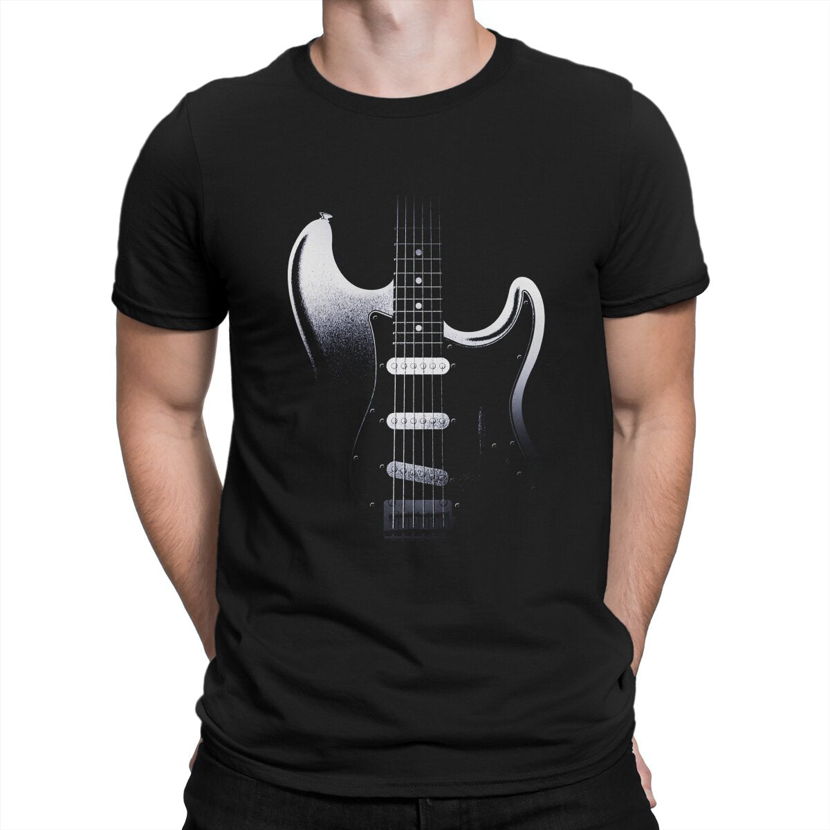 Stratocaster Guitar Fade T-Shirt Guitar - Sound Shirts