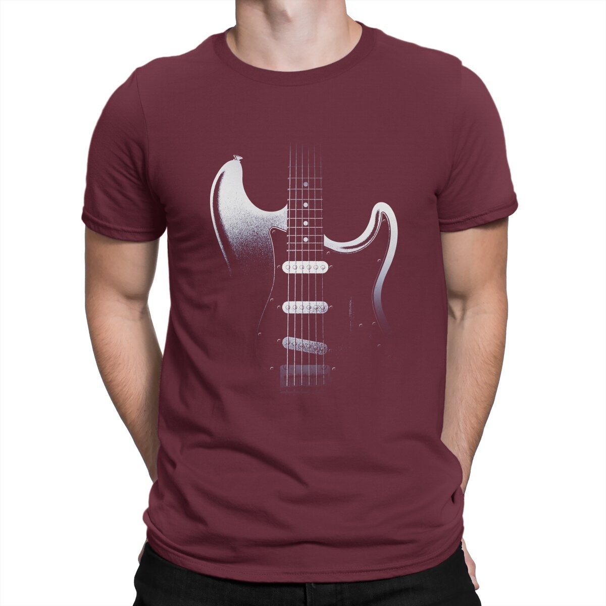 Stratocaster Guitar Fade T-Shirt Guitar - Sound Shirts