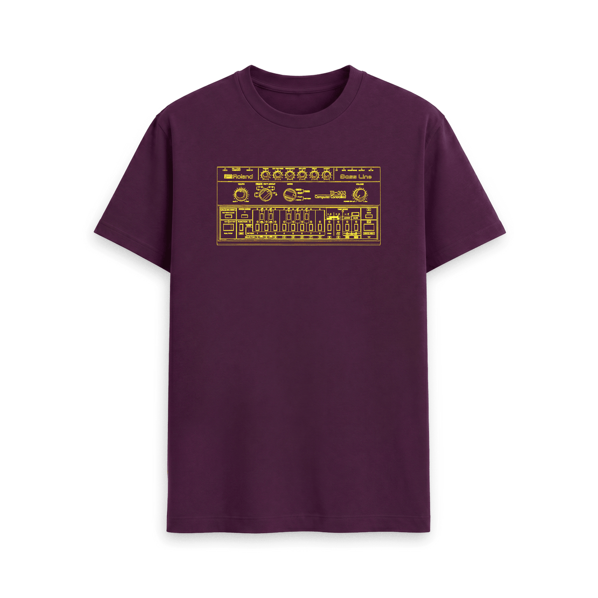 Purple Printed T-shirt Front