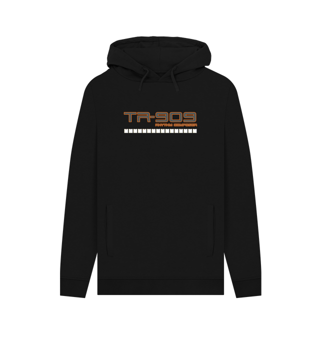 Black Printed Hoody Front