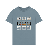 Stone Blue Printed T-shirt Front