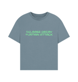 Stone Blue Printed T-shirt Front