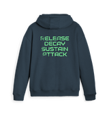 Navy Zip hoody Back