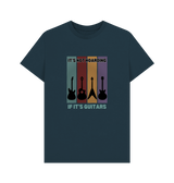 Denim Blue \"It's Not Hoarding If It's Guitars\" Mens T-Shirt