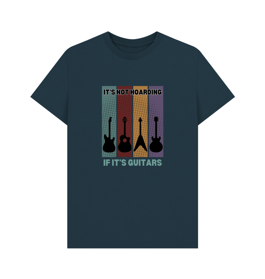 Denim Blue \"It's Not Hoarding If It's Guitars\" Mens T-Shirt