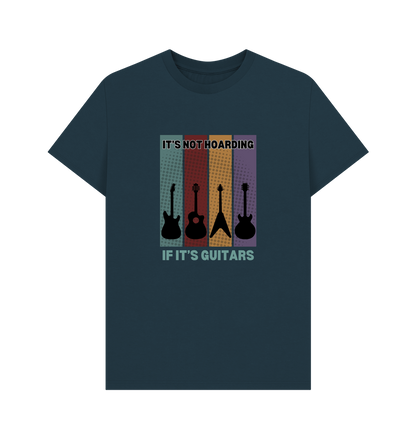 Denim Blue \"It's Not Hoarding If It's Guitars\" Mens T-Shirt