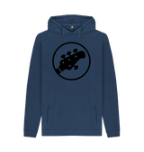 Navy Printed Hoody Front