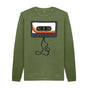 Khaki Mens Unwound Cassette Graphic Sweatshirt