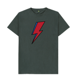 Dark Grey David Bowie Lightning Bolt Mens T-Shirt