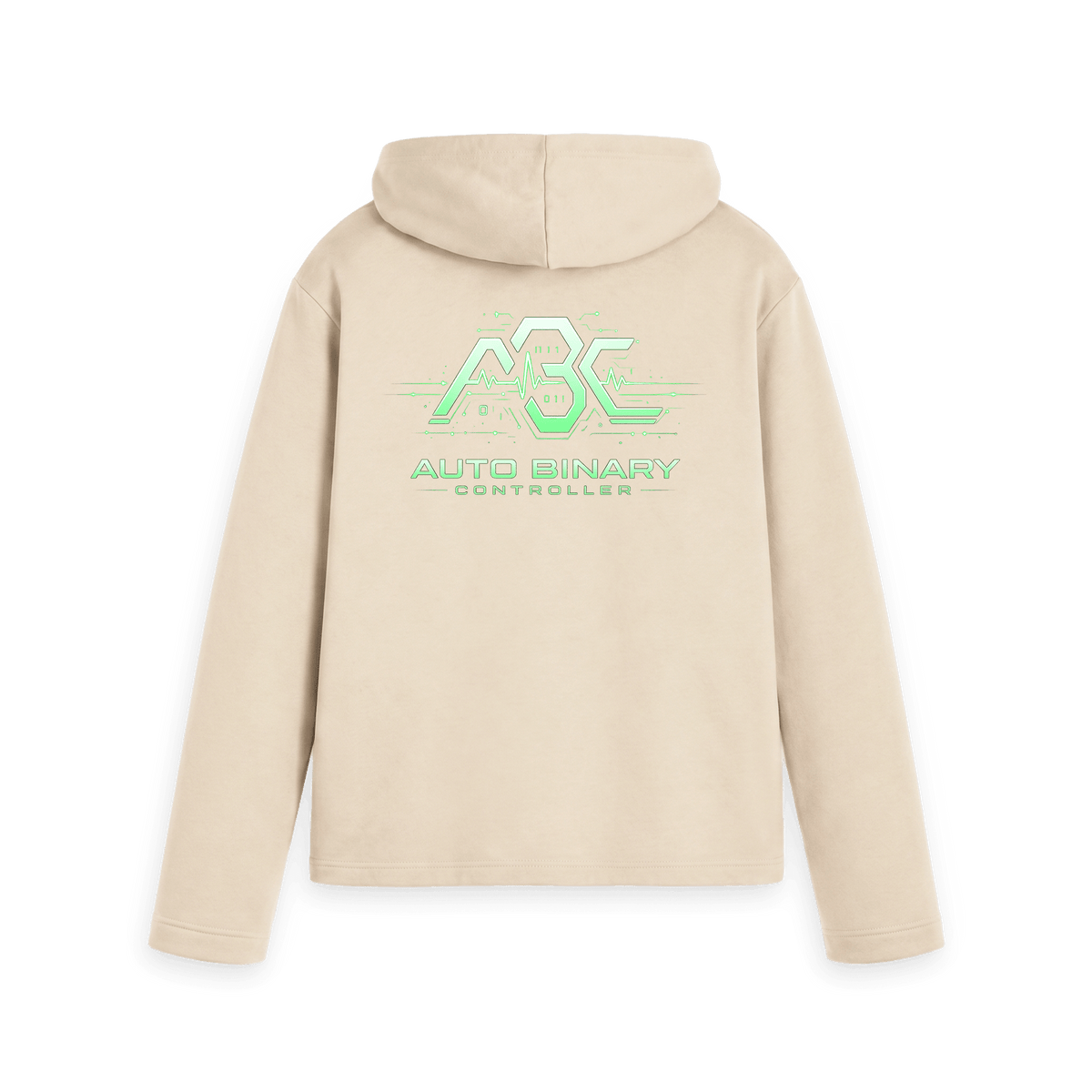 Oat women's relaxed fit hoodie with the ABC logo, back view