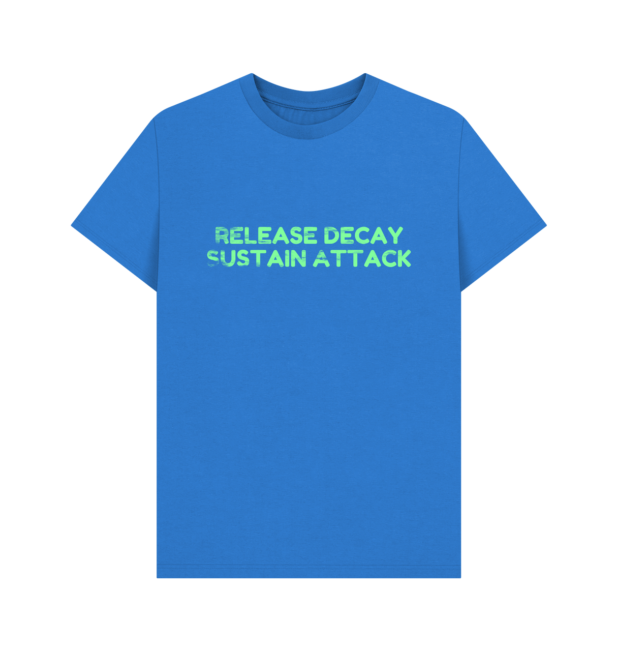 Bright Blue Printed T-shirt Front