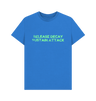 Bright Blue Printed T-shirt Front