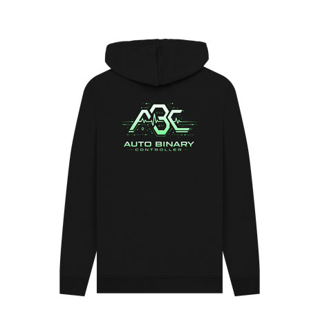 Black Printed Hoody Back