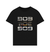 Black Printed T-shirt Front