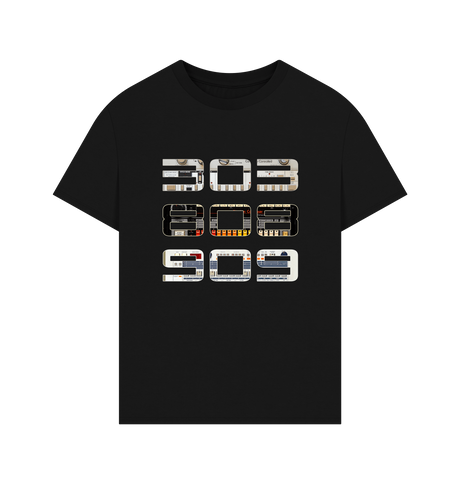 Black Printed T-shirt Front