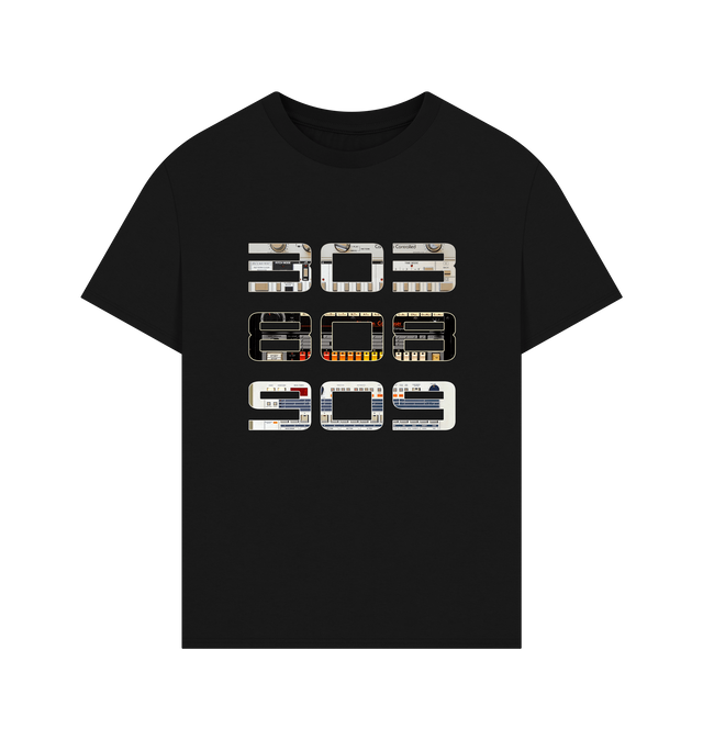 Black Printed T-shirt Front