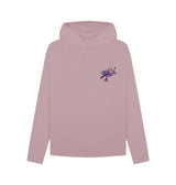 Mauve Womens Cartoon Character Flying V hoodie