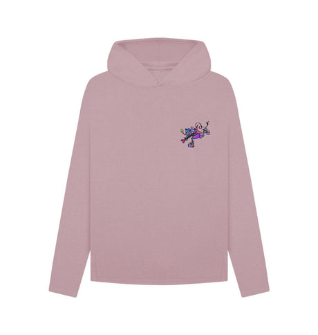 Mauve Womens Cartoon Character Flying V hoodie