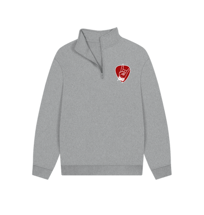 Athletic Grey Rock Plectrum Pocket Graphic Unisex Quarter Zip Sweatshirt