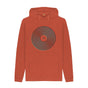 Rust Mens Vinyl Record Outline Hoodie