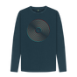 Denim Blue Vinyl Outline Mens Long Sleeve T-Shirt