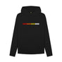 Black Womens TR-808 Simple Pads Hoodie