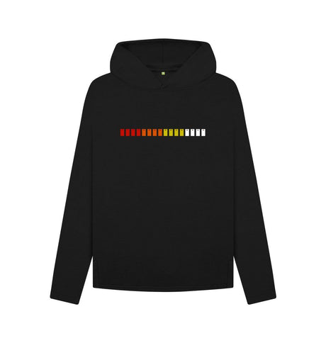Black Womens TR-808 Simple Pads Hoodie