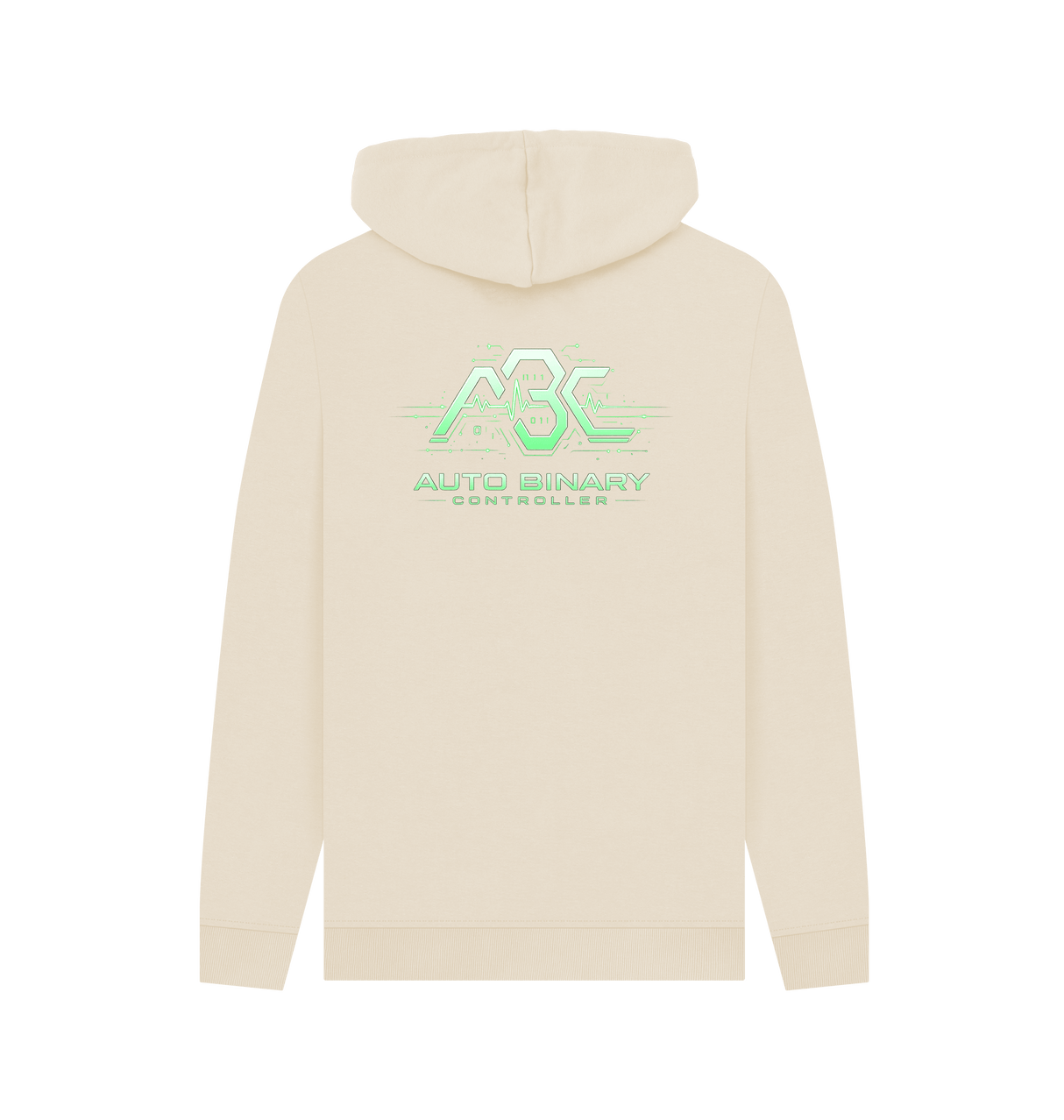 Oat Printed Hoody Back