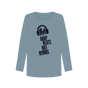 Stone Blue \"Drop Beats Not Bombs\" Women's Long Sleeve T-Shirt