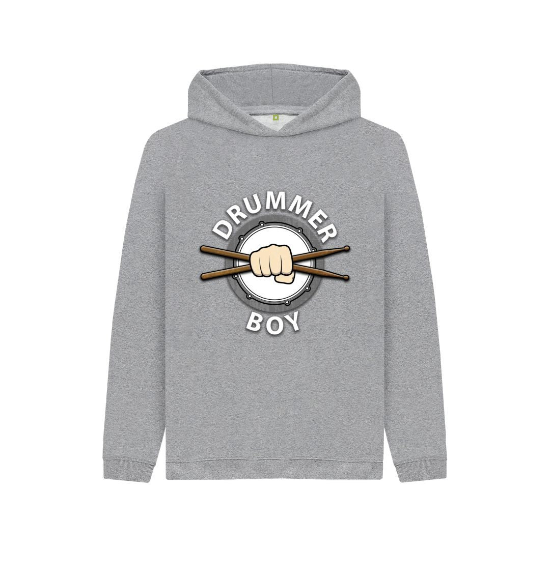 Athletic Grey Kids Drummer Boy Hoodie