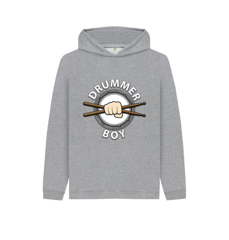Athletic Grey Kids Drummer Boy Hoodie