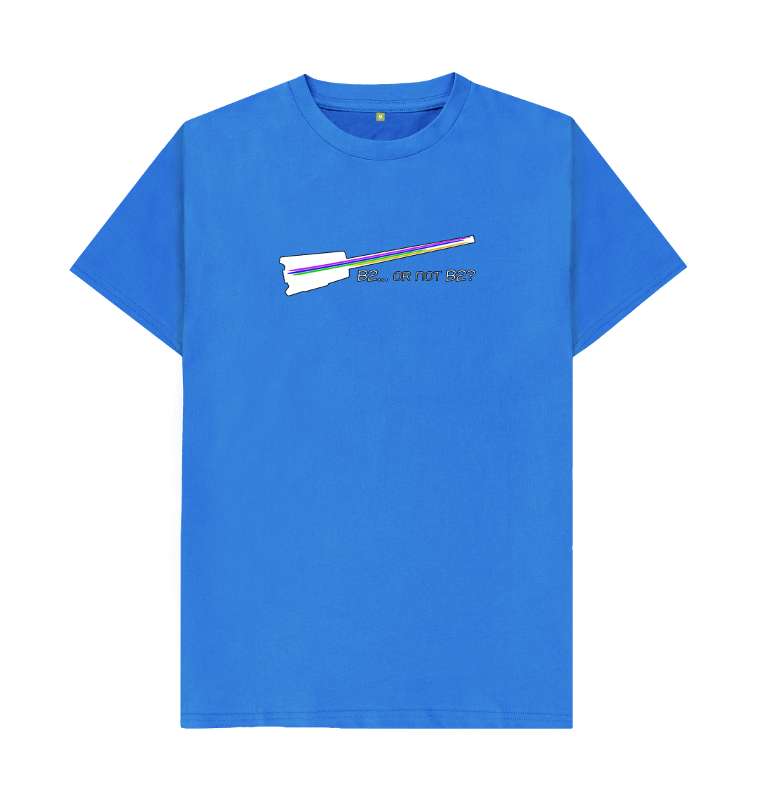 Bright Blue \"B2... Or Not B2?\" Hohner B2 Bass Guitar Graphic Mens T-Shirt