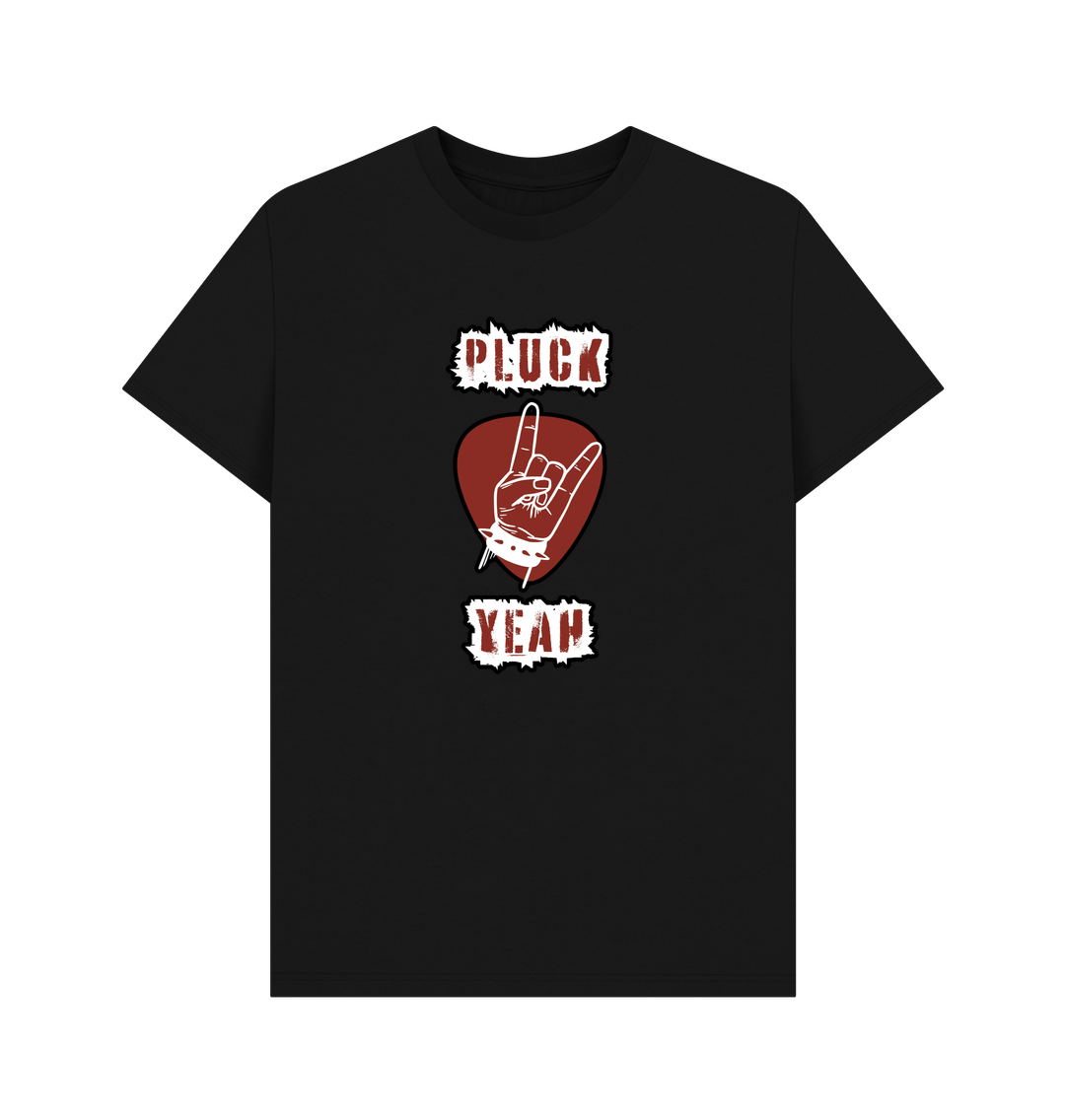 Black \"Pluck Yeah\" Graphic Mens T-Shirt