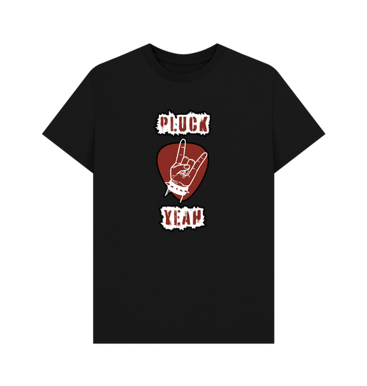 Black \"Pluck Yeah\" Graphic Mens T-Shirt