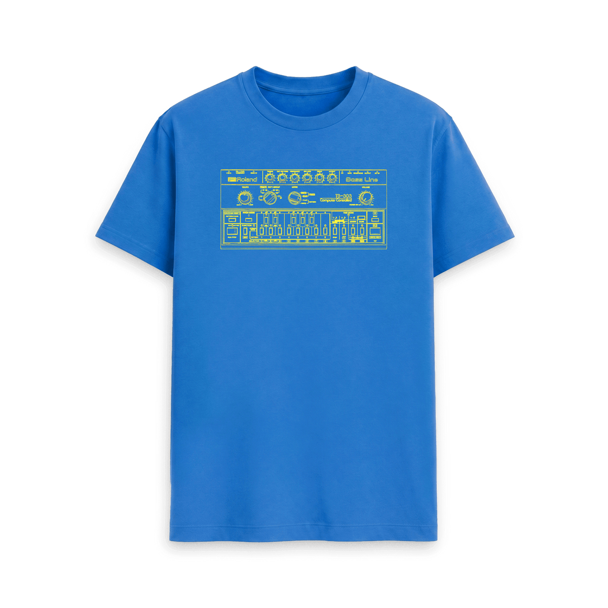 Bright Blue Printed T-shirt Front