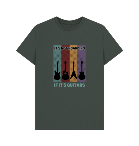 Dark Grey \"It's Not Hoarding If It's Guitars\" Mens T-Shirt