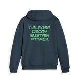 Navy Zip hoody Back