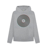 Athletic Grey Womens Vinyl Record Outline Hoodie