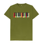 Moss Green Colourful Keyboard Print T-Shirt