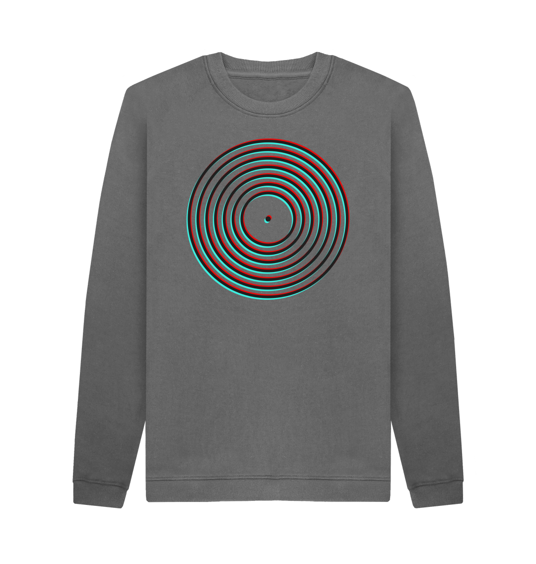 Slate Grey Printed Sweater Front
