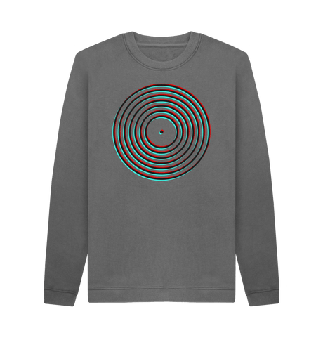 Slate Grey Printed Sweater Front