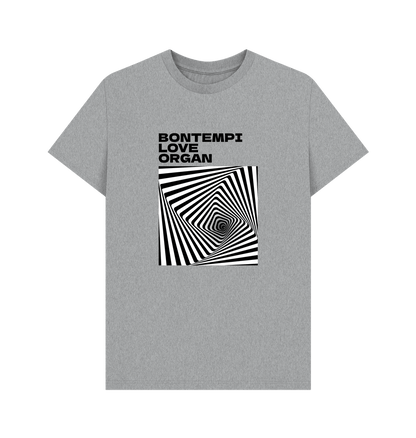 Athletic Grey Bontempi Love Organ Black & White Graphic Mens T-Shirt