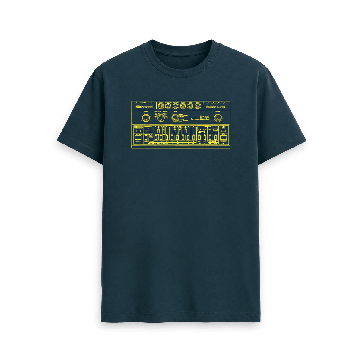 Denim Blue Printed T-shirt Front