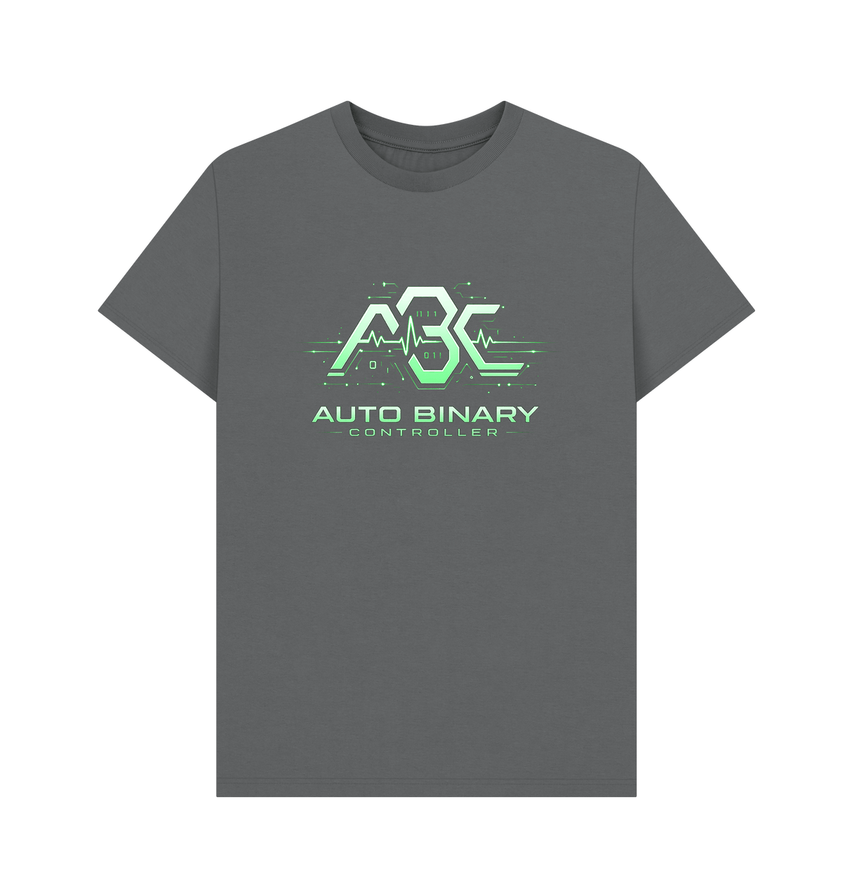 Slate Grey Printed T-shirt Front