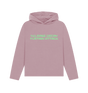 Mauve women's relaxed fit hoodie with the ABC 'Release Decay Sustain Attack' single title, front view